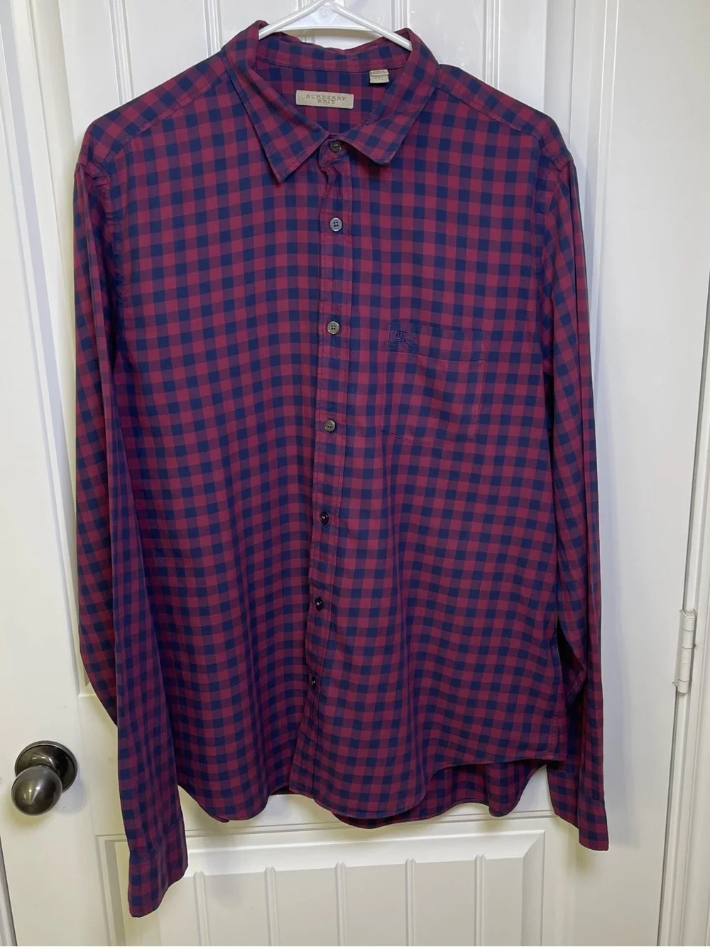 Burberry | Shirts | Vintage Burberry Brit Blue Pink Check Horseman  Buttondown Shirt Super Soft | Poshmark